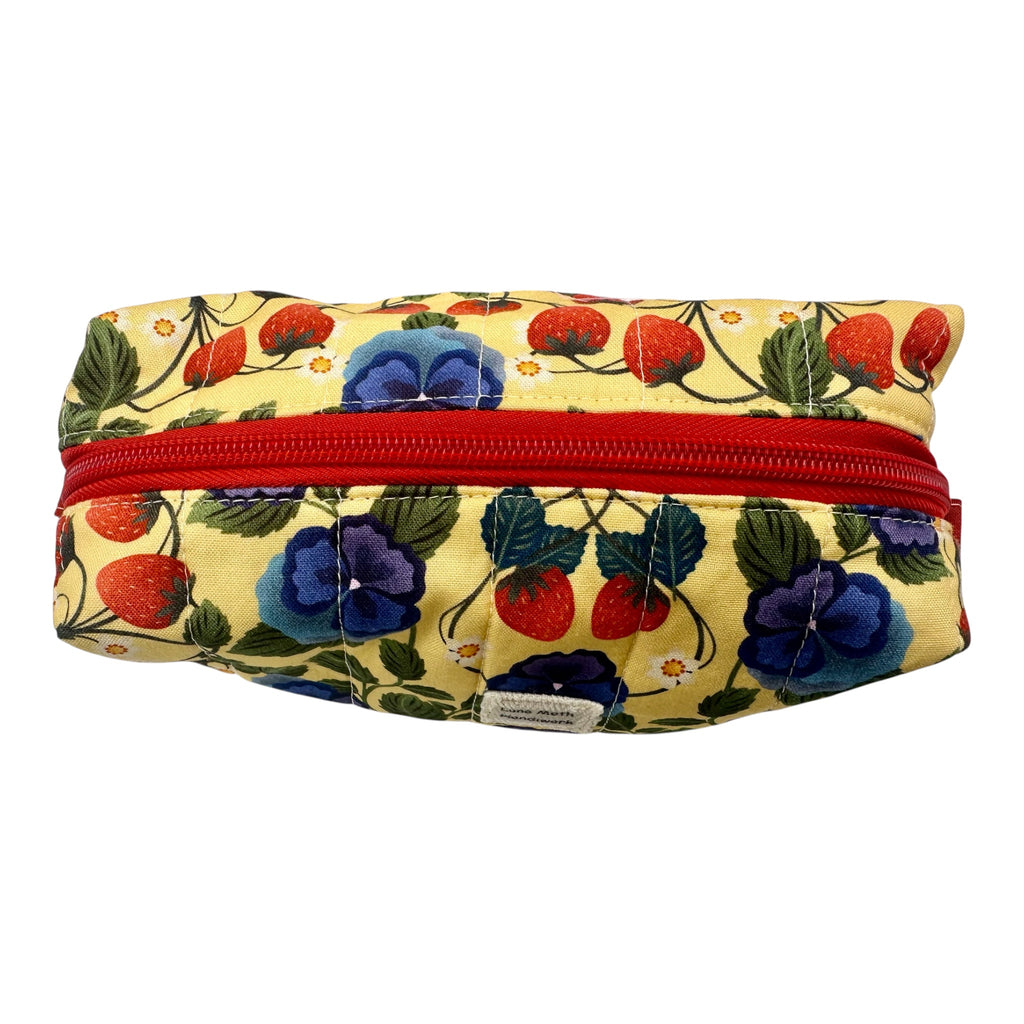 Medium Makeup/organizer Bag.  Strawberry Pansy