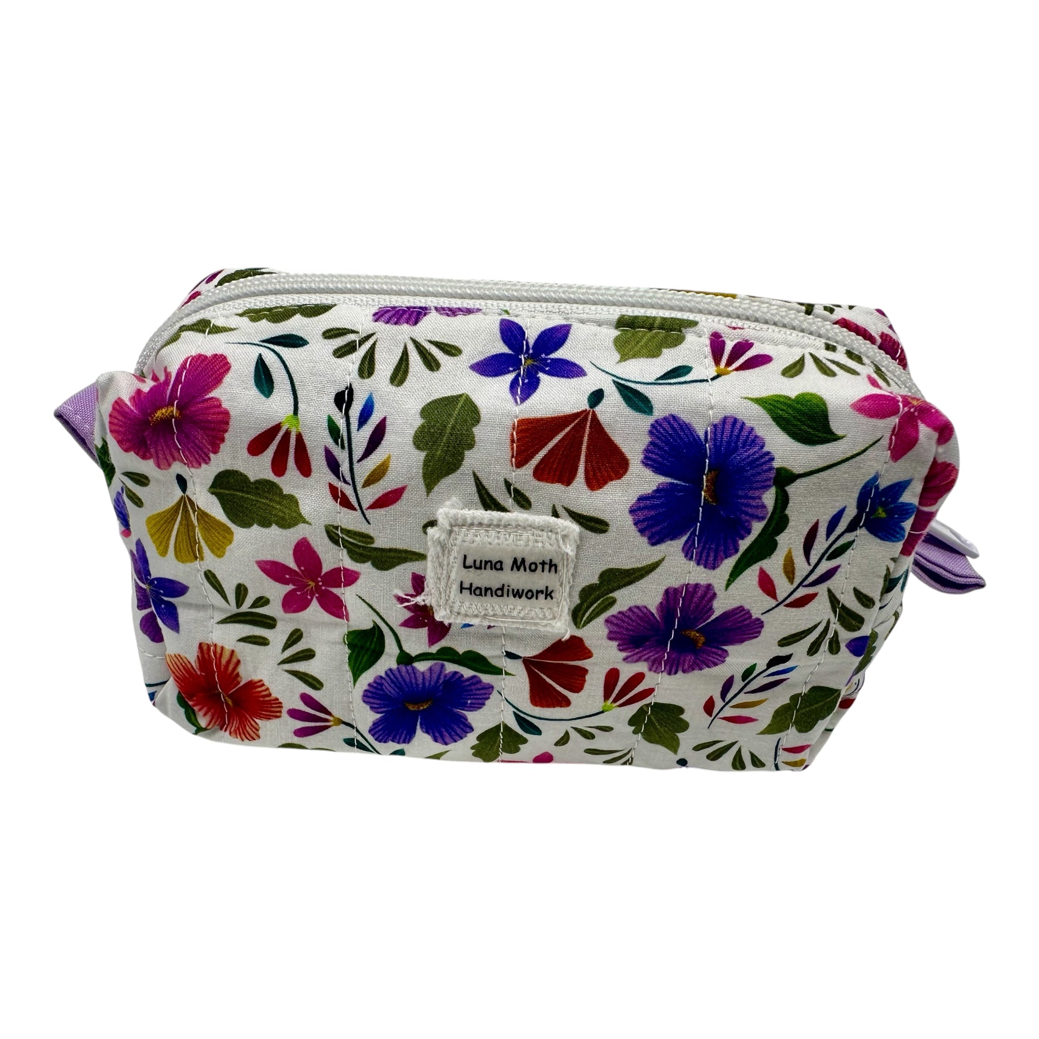 Small Makeup/Organizer Bag- Floral Multi-Colored Flowers