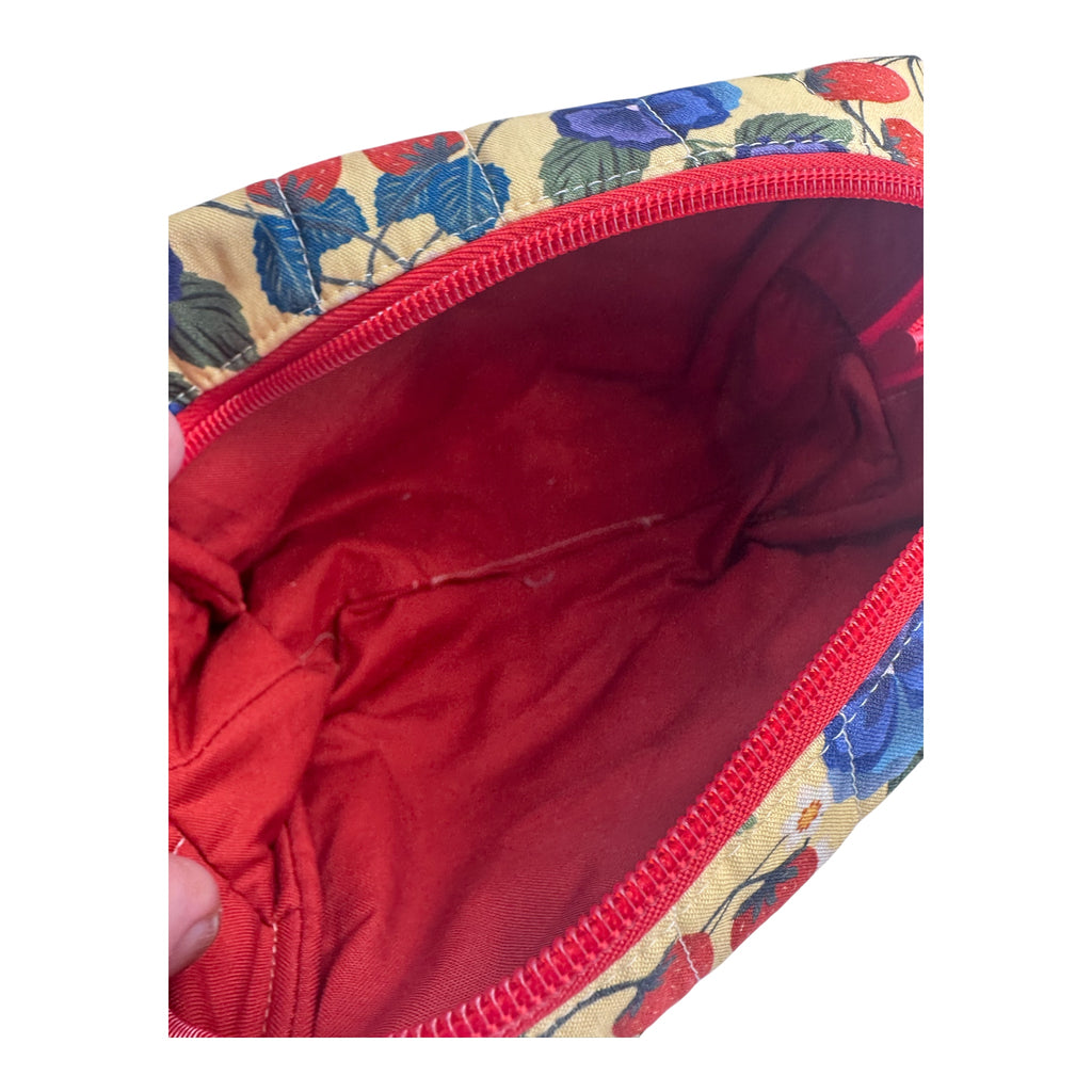 Medium Makeup/organizer Bag.  Strawberry Pansy