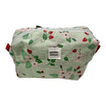 Medium Makeup/Organizer Bag- Green Strawberry Floral