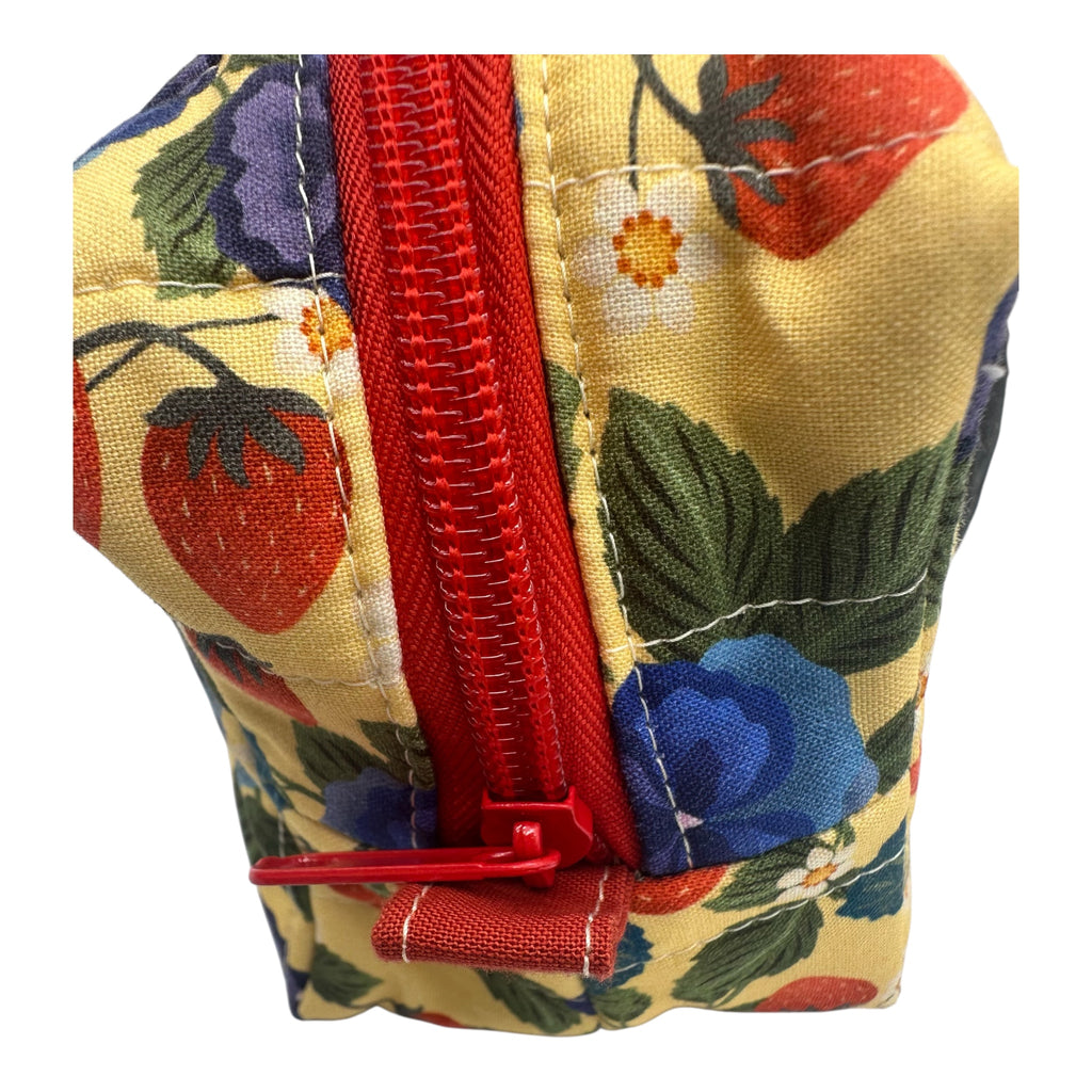 Medium Makeup/organizer Bag.  Strawberry Pansy