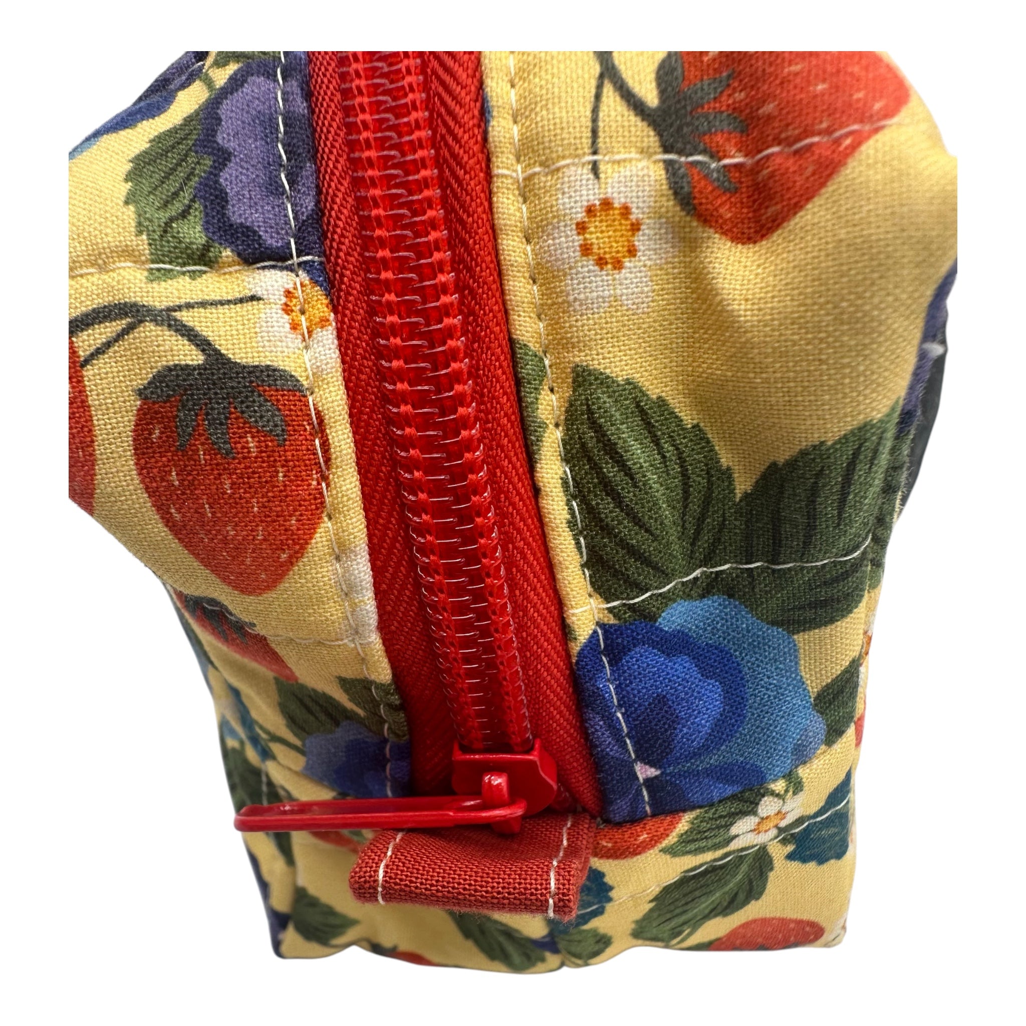 Medium Makeup/organizer Bag.  Strawberry Pansy