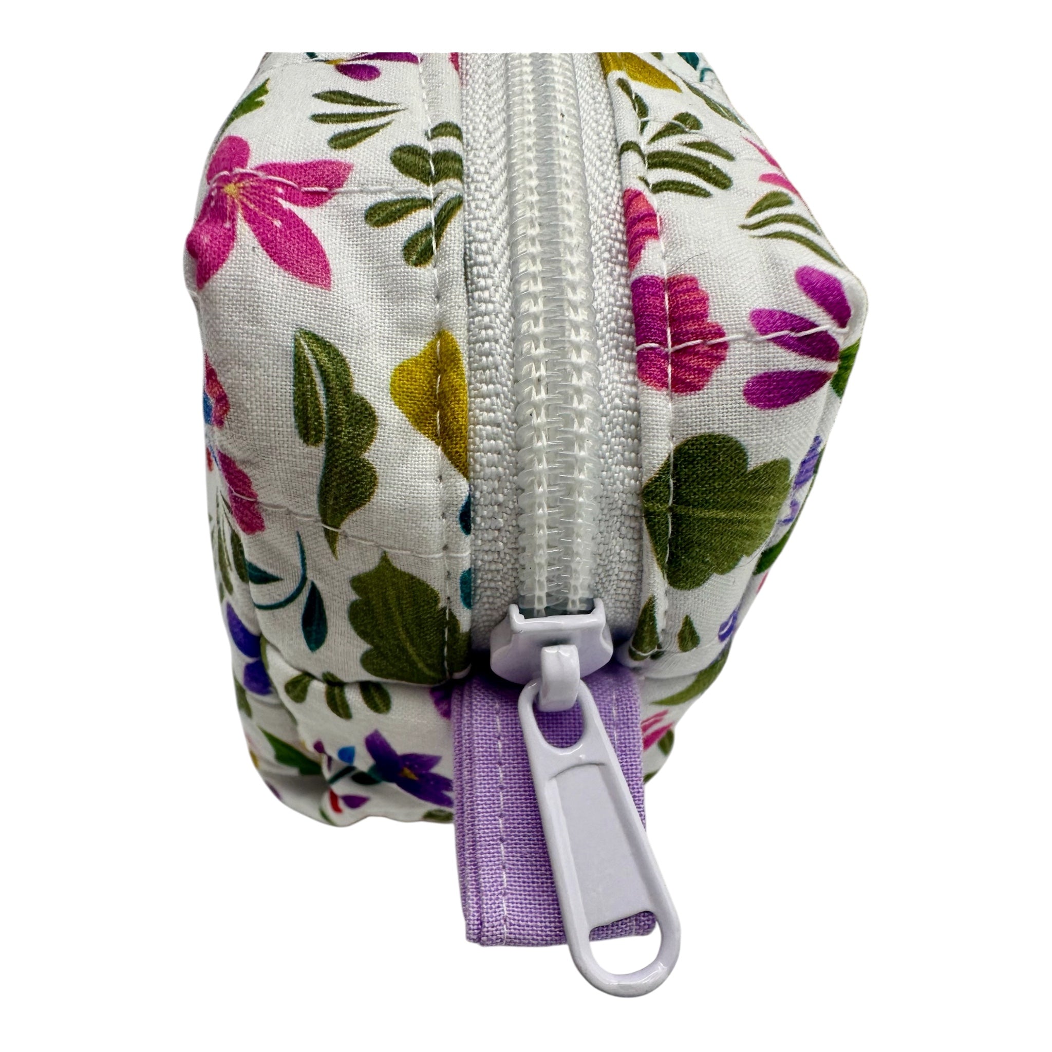 Small Makeup/Organizer Bag- Floral Multi-Colored Flowers
