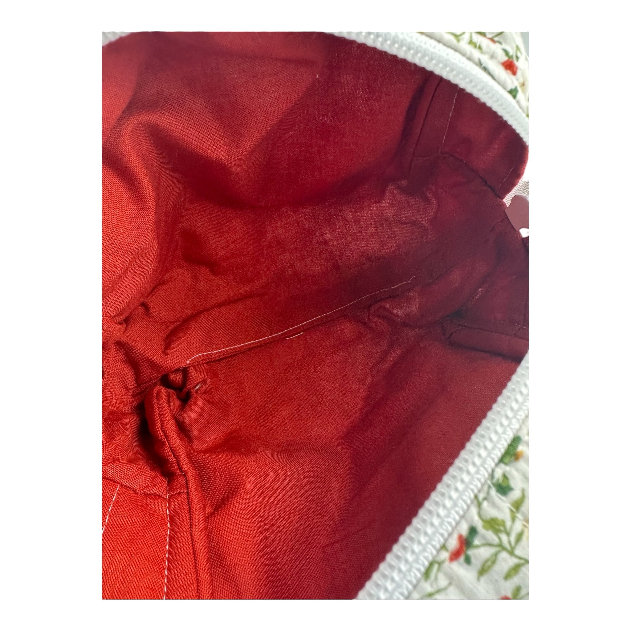 Medium Makeup/Organizer Bag -Japanese Cotton Strawberry Floral