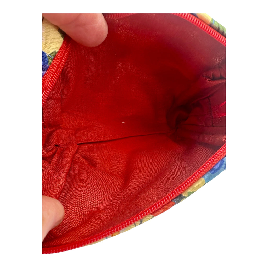 Small Makeup/ Organizer Bag- Strawberry Pansies