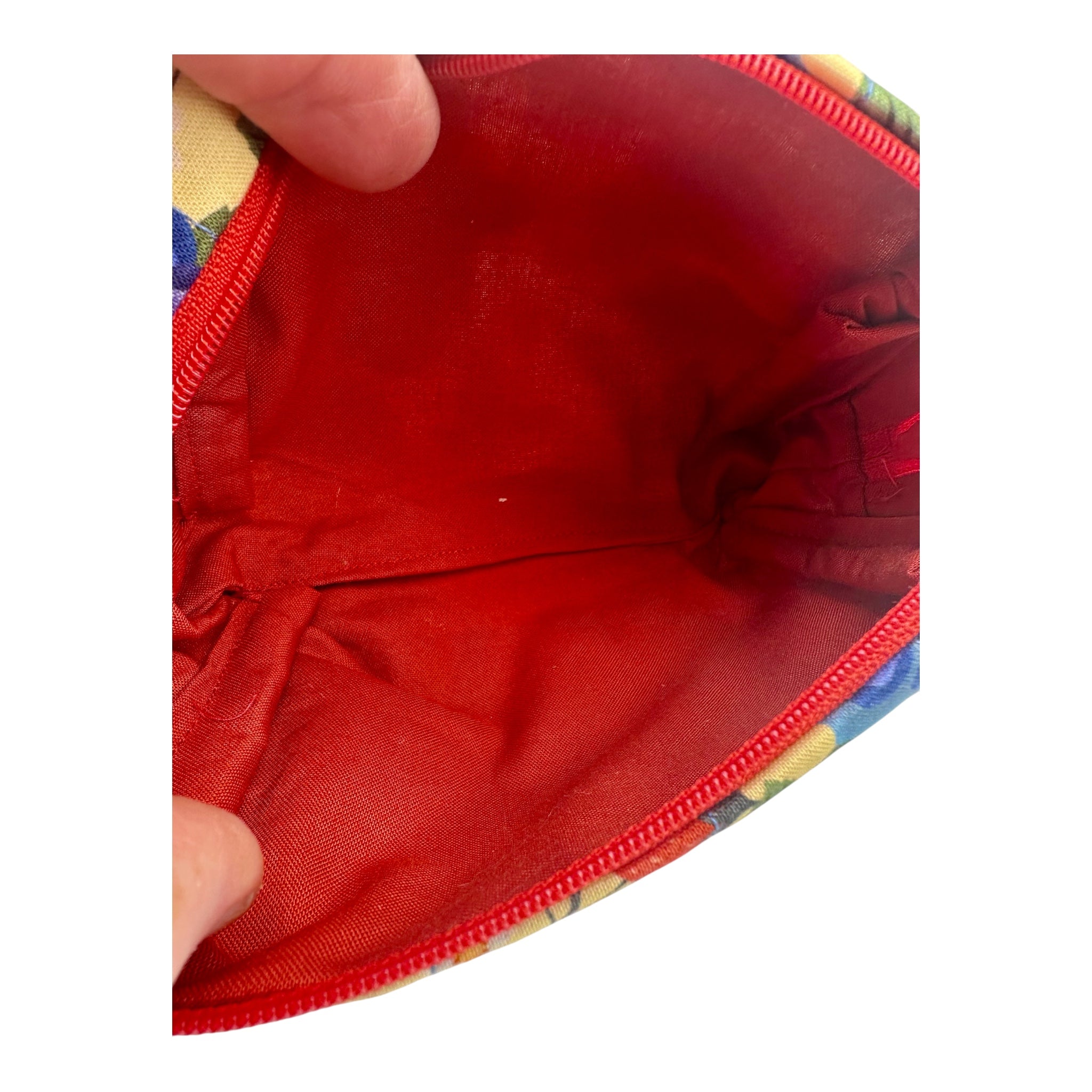 Small Makeup/ Organizer Bag- Strawberry Pansies