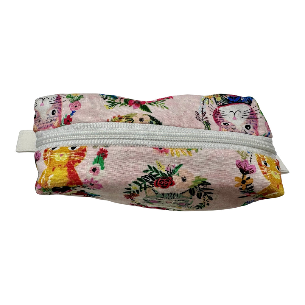 Medium Makeup/Organizer Bag- Cute Cats Pink