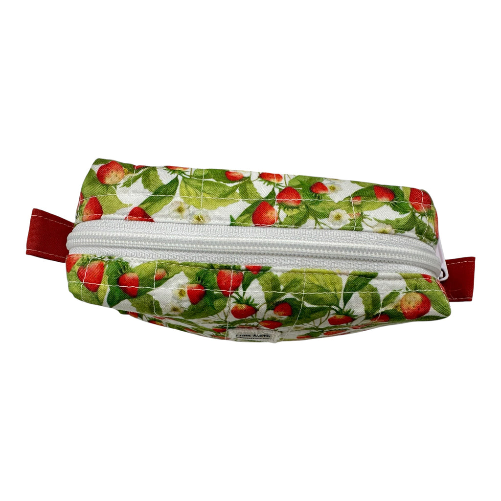 Small Makeup/Organizer Bag-Cotton Strawberries