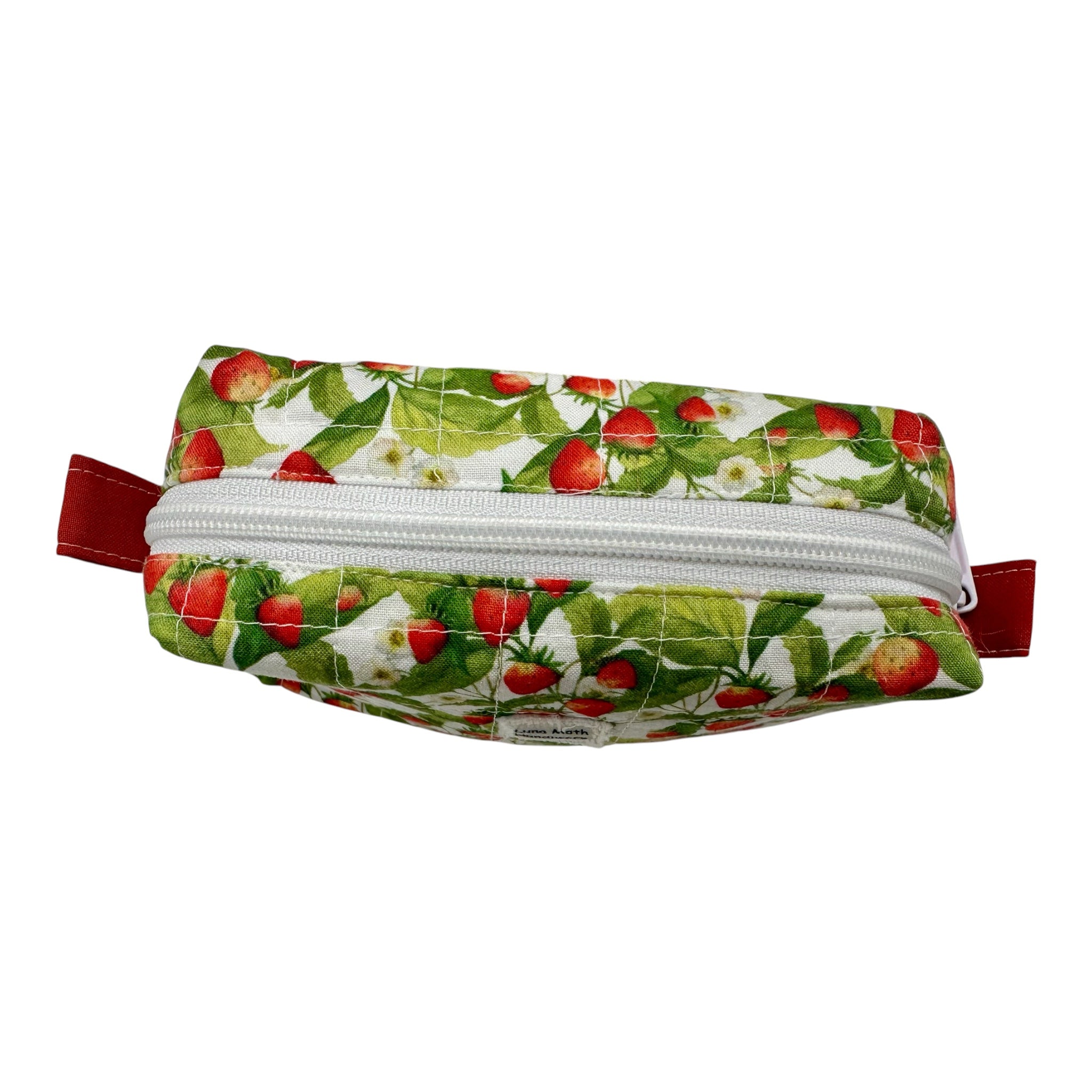 Small Makeup/Organizer Bag-Cotton Strawberries