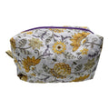 X-Large Makeup Bag/Organizer Bag-Light Purple with Yellow Flowers